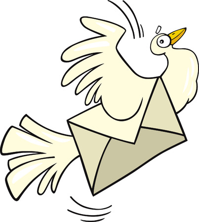 mail pigeonのイラスト素材
