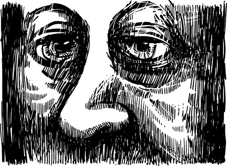 old man eyesのイラスト素材