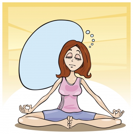 woman in meditationのイラスト素材
