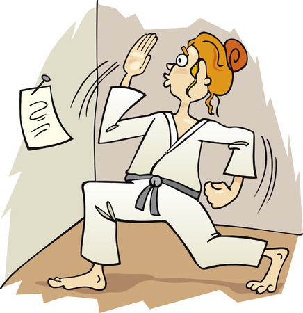 karate girlのイラスト素材