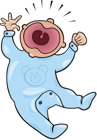 crying babyのイラスト素材