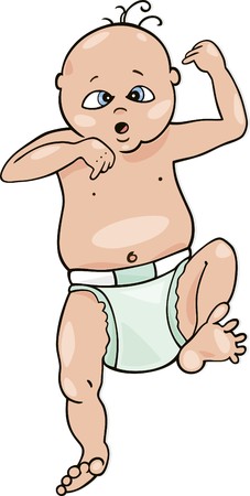 surprised babyのイラスト素材