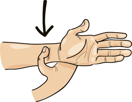 special acupressure point on handのイラスト素材