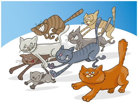 running catsのイラスト素材