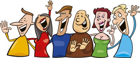 group of laughing peopleのイラスト素材