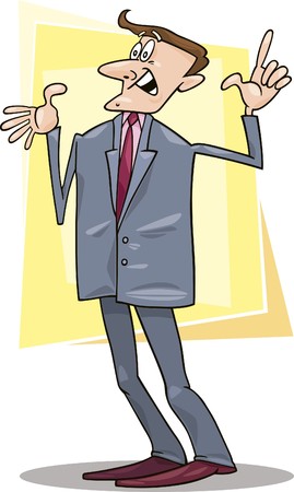 businessman giving speechのイラスト素材