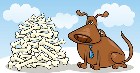 wealthy dogのイラスト素材