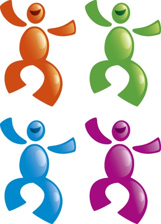 happy little manのイラスト素材