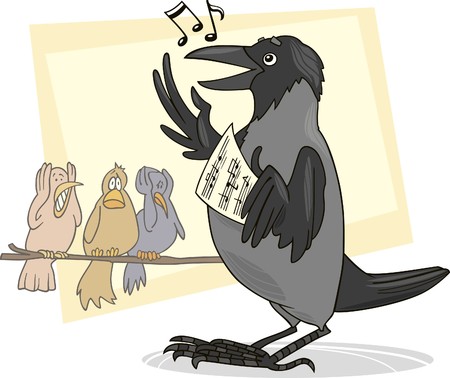 singing crowのイラスト素材
