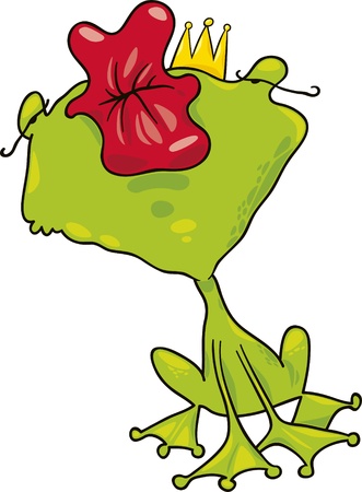 prince frog kissのイラスト素材