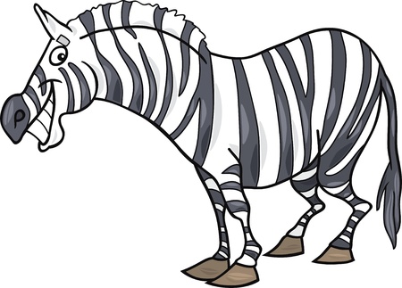 funny african zebraのイラスト素材