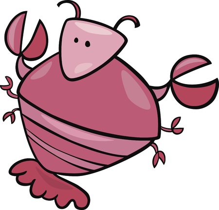 cartoon Illustration of cancer signのイラスト素材