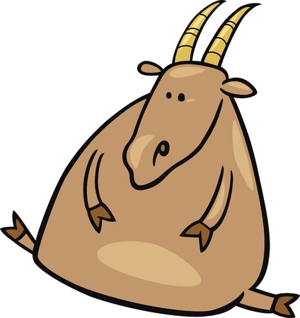 cartoon Illustration of capricorn signのイラスト素材