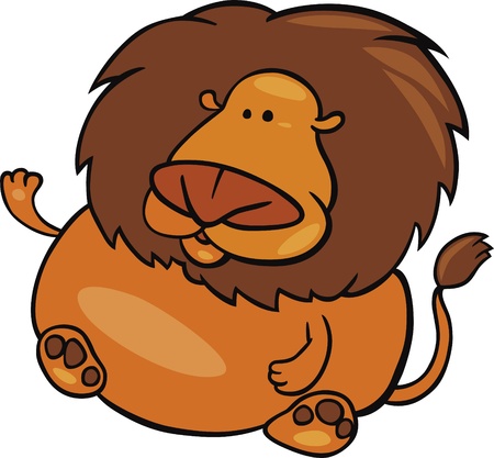 cartoon Illustration of leo signのイラスト素材