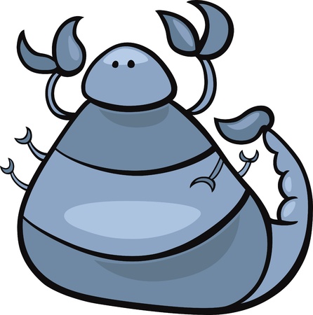 cartoon Illustration of scorpio signのイラスト素材