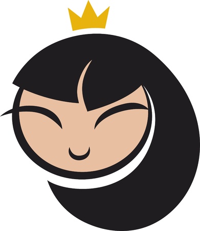icon illustration of cartoon princessのイラスト素材