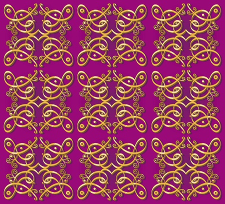 Seamless vintage oriental background decorative design for wallpaper, paper, textileのイラスト素材