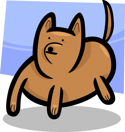 cartoon doodle illustration of funny dog or puppyのイラスト素材
