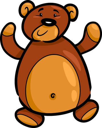 Cartoon Illustration of Cute Teddy Bear Toyのイラスト素材