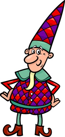 cartoon illustration of christmas elf or gnomeのイラスト素材