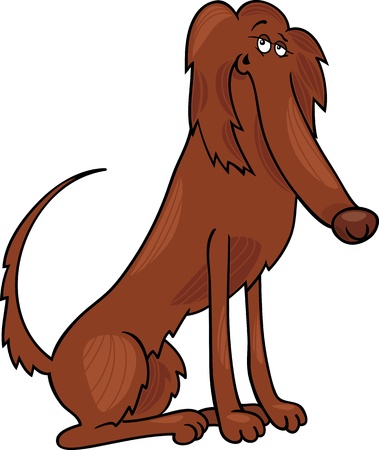 Cartoon Illustration of Funny Purebred Irish Setter Dogのイラスト素材