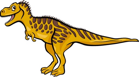 Cartoon Illustration of Tarbosaurus Dinosaur Prehistoric Reptile Speciesのイラスト素材