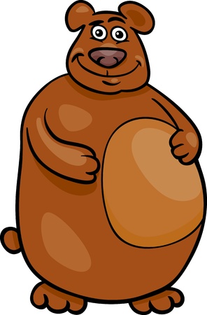 Cartoon Illustration of Funny Wild Bear Animalのイラスト素材