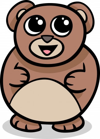 Cartoon Illustration of Kawaii Style Cute Teddy Bearのイラスト素材