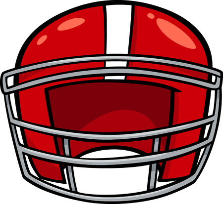 Cartoon Illustration of American Football Helmet Clip Artのイラスト素材