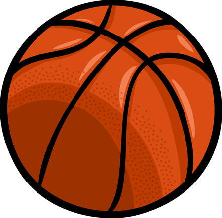 Cartoon Illustration of Basketball Ball Clip Artのイラスト素材