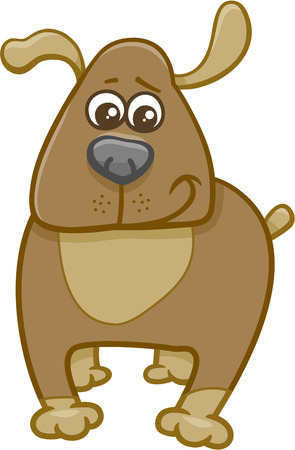 Cartoon Illustration of Cute Dog Animal Characterのイラスト素材