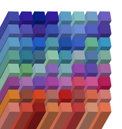 Illustration of 3D Abstract Colorful  Cubical Background Modern Designのイラスト素材