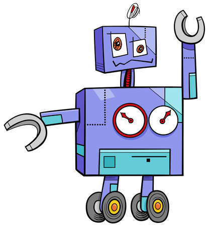Cartoon illustration of funny robot comic fantasy characterのイラスト素材