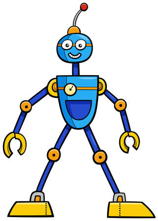 Cartoon illustration of robot comic fantasy characterのイラスト素材