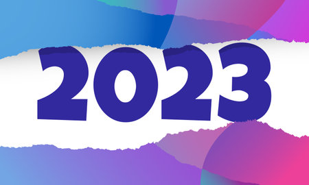 New Year 2023 design element or greeting card illustrationのイラスト素材