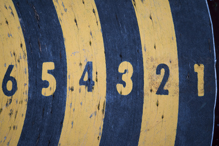 Vintage heavly used bull's eye darts targetの写真素材