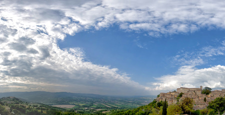 Umbria, Italy Todi huge panoramaの写真素材
