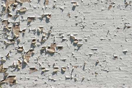 Old brick scraped wall in New Yorkの写真素材