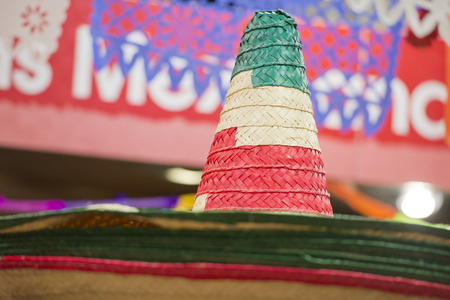 sombrero hat for sale on display standの写真素材