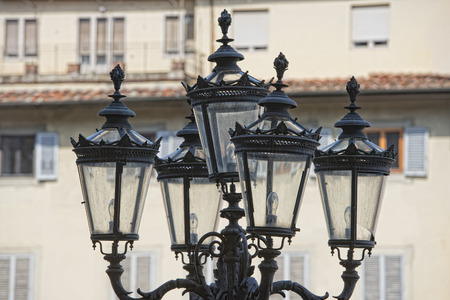 Florence palazzo pitti metal lampsの写真素材