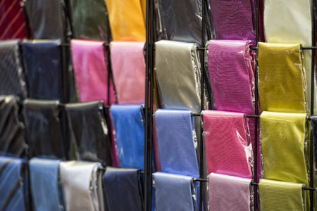 italian made silk tie on display standの写真素材