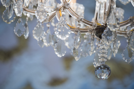 Reneissance building glass pendant detail of hall chandelierの写真素材