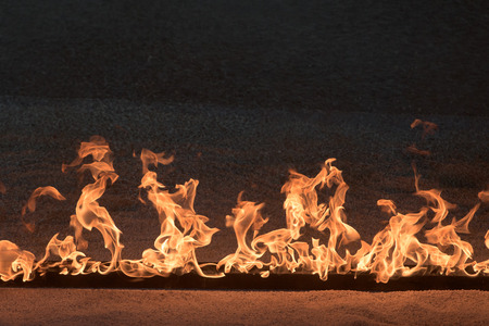 Flames on black background