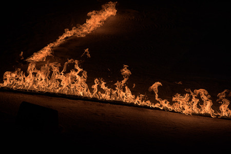 Flames on black background
