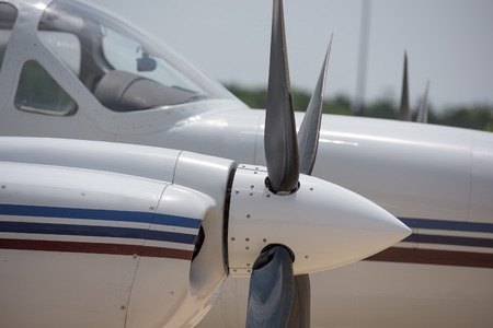 old airplane iron propeller engine detailの写真素材