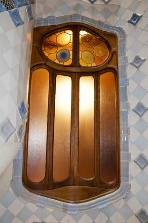 BARCELONA, SPAIN - 11 SEPTEMBER: Interior of Casa Batllo on September 11, 2009 in Barcelona, Spain. A building restored by great catalan architect Antoni Gaudi.のeditorial素材