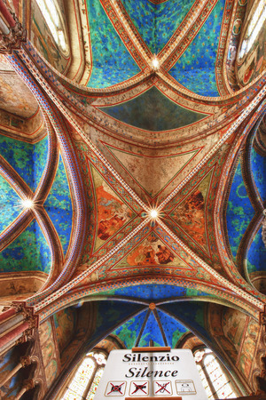 Assisi Dome Saint Francis Church interior viewのeditorial素材