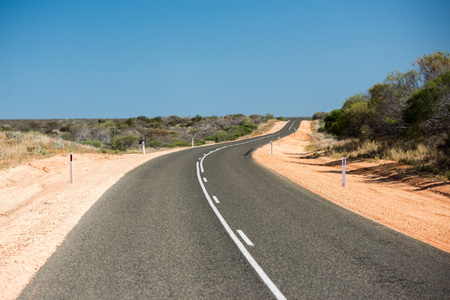 endless road in West Australiaの写真素材