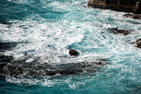 Kalbarri Batavia coast cliffs on the ocean in West Australiaの写真素材