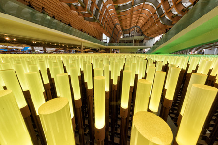 MILAN, ITALY - 17 SEPTEMBER 2015 - Expo is fully crowded for Last days of exhibitionのeditorial素材